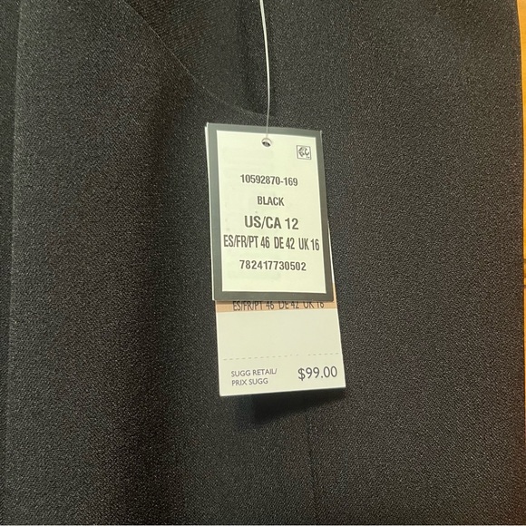 Nine West Black Sleeveless Dress With Pearl Accents at Neckline Size 12 NWT - Picture 8 of 12